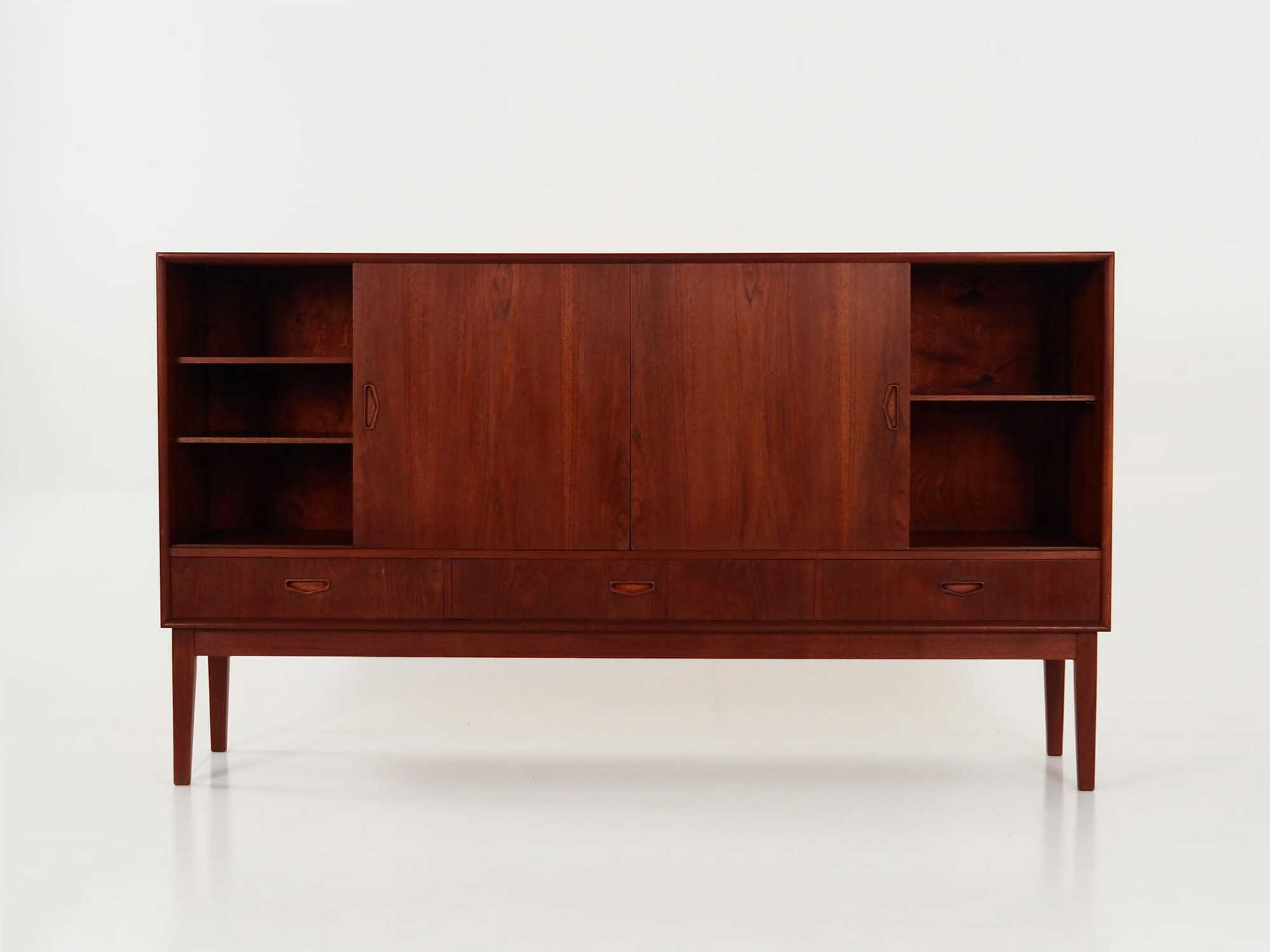 Highboard Teakholz Braun 1970er Jahre 2