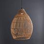 Hanging lamp Solana with solar panel Brown 2