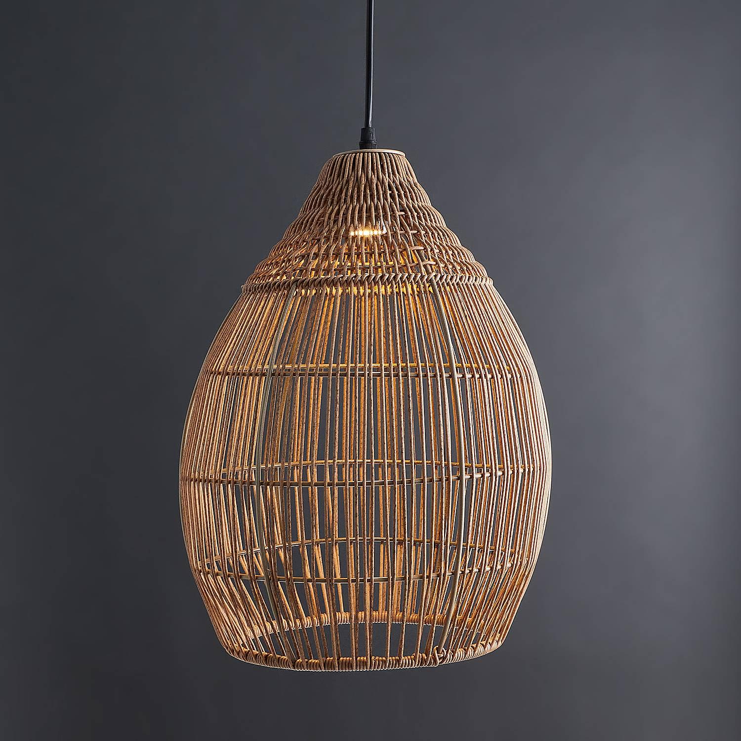 Hanging lamp Solana with solar panel Brown 2