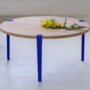 3x Tischbein Stahl Blau 0