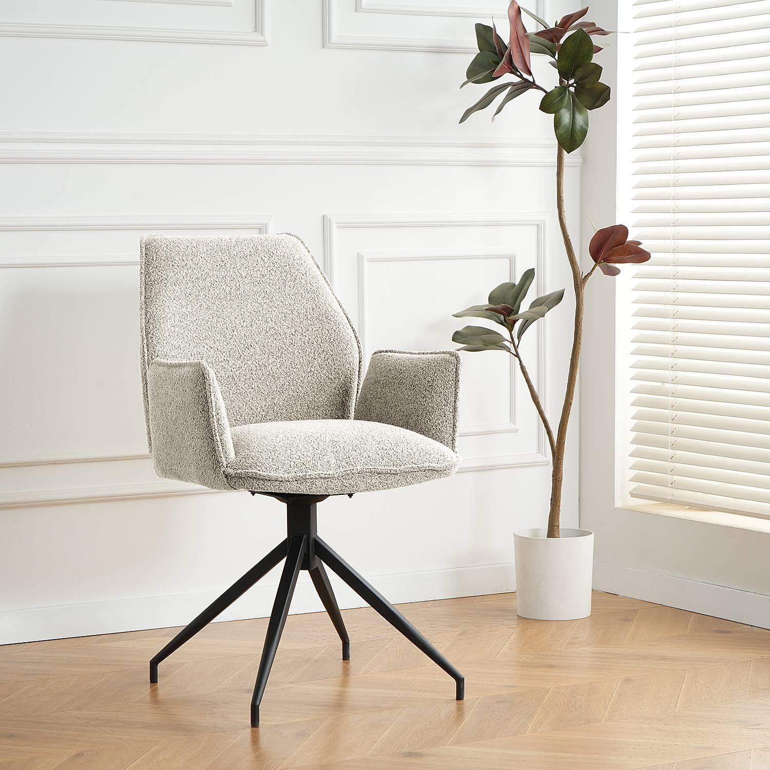 Armchair Duber Bouclé Light Grey 3