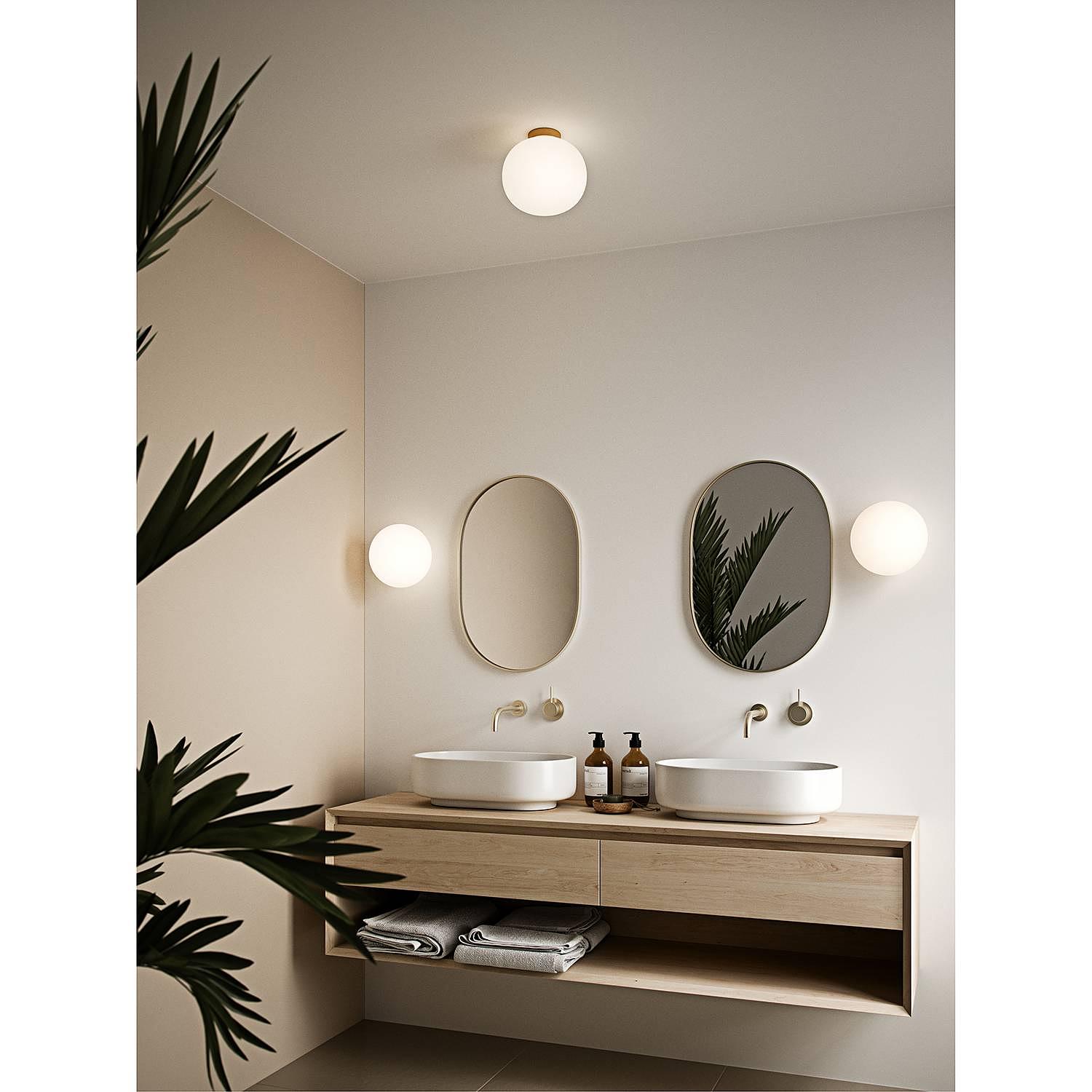 Alton I Ceiling light Opal glass Steel 1-light 2