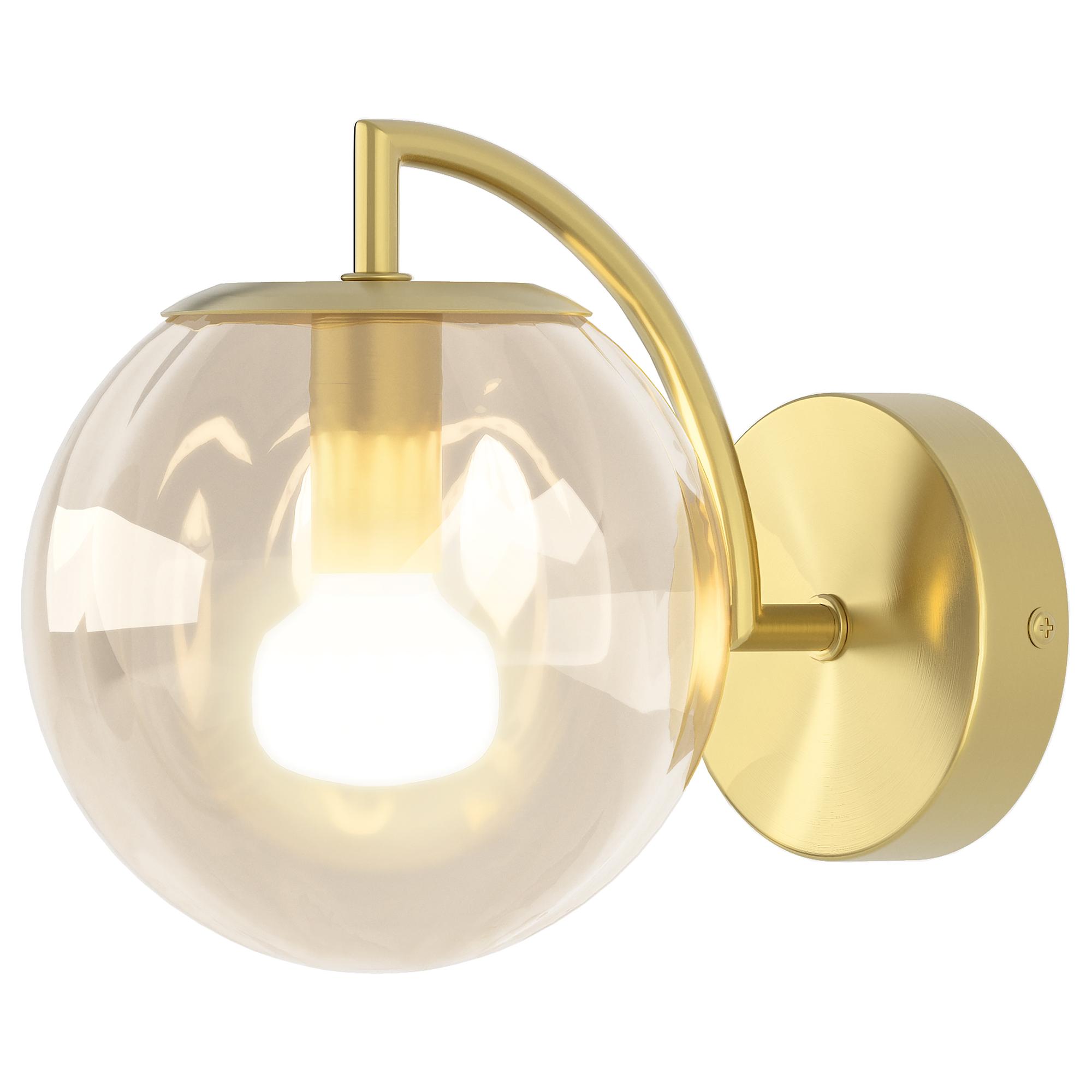 CARTY Wandleuchte 1-flammig Eisen Bernstein 0