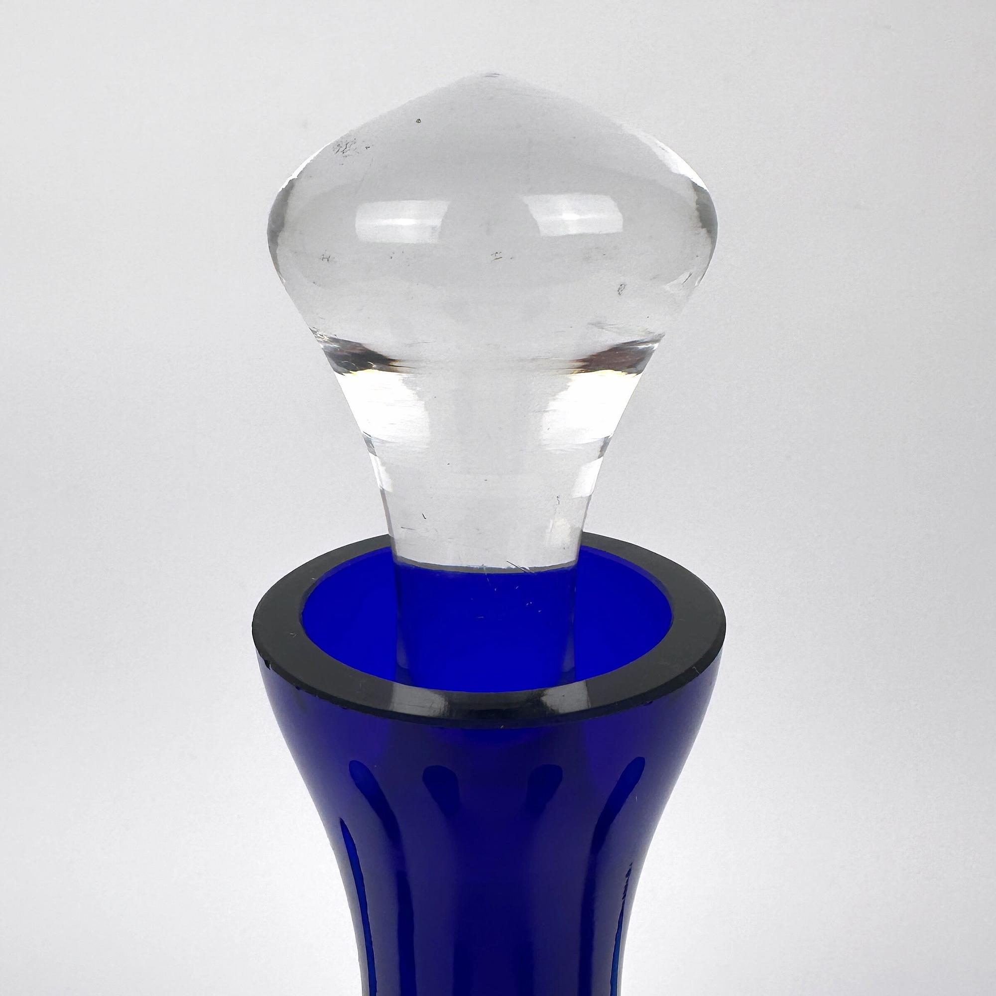 Decanter & Shot glasses Glass Cobalt blue 3