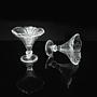 4x Vintage Eisbecher Glas Frankreich 80er 1