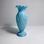 4597 Vase Milchglas Blau 1900er Jahre 1