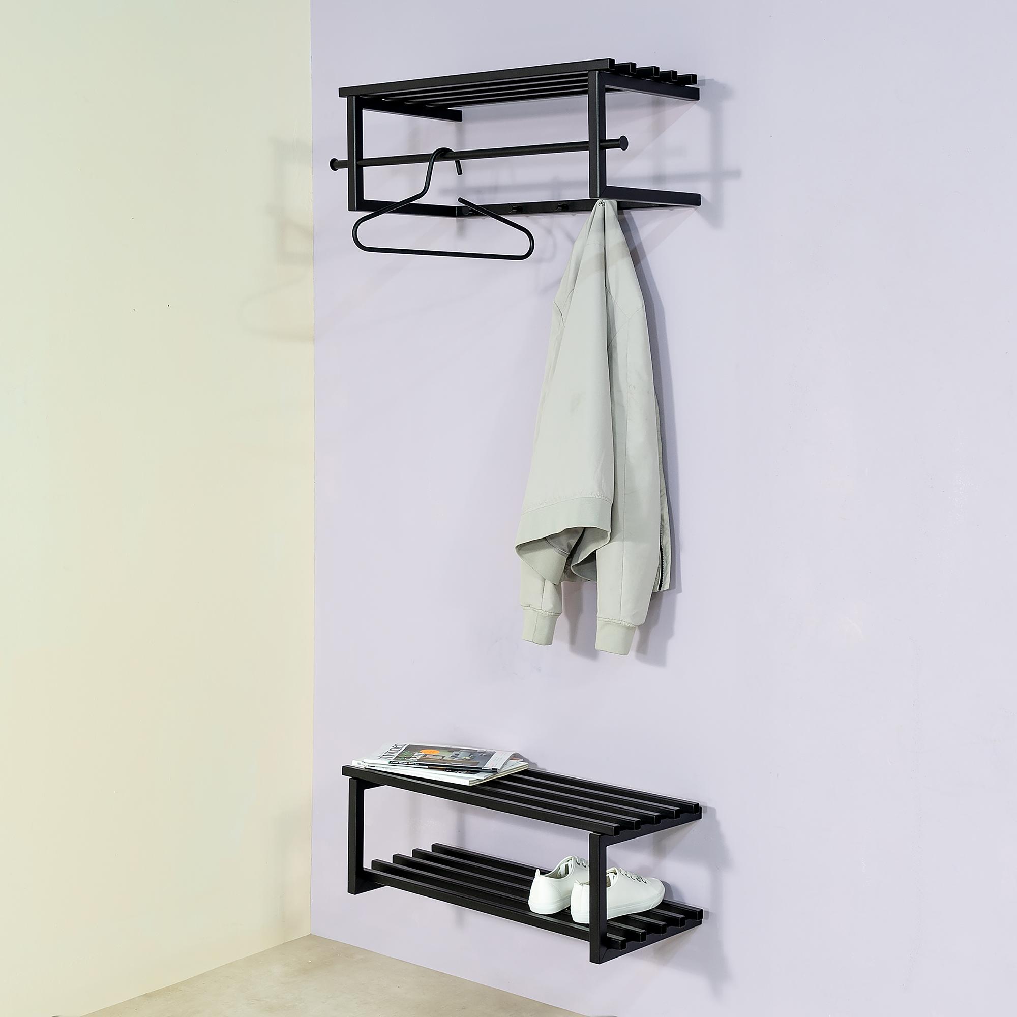 Norton Wall Coat Rack Black 3
