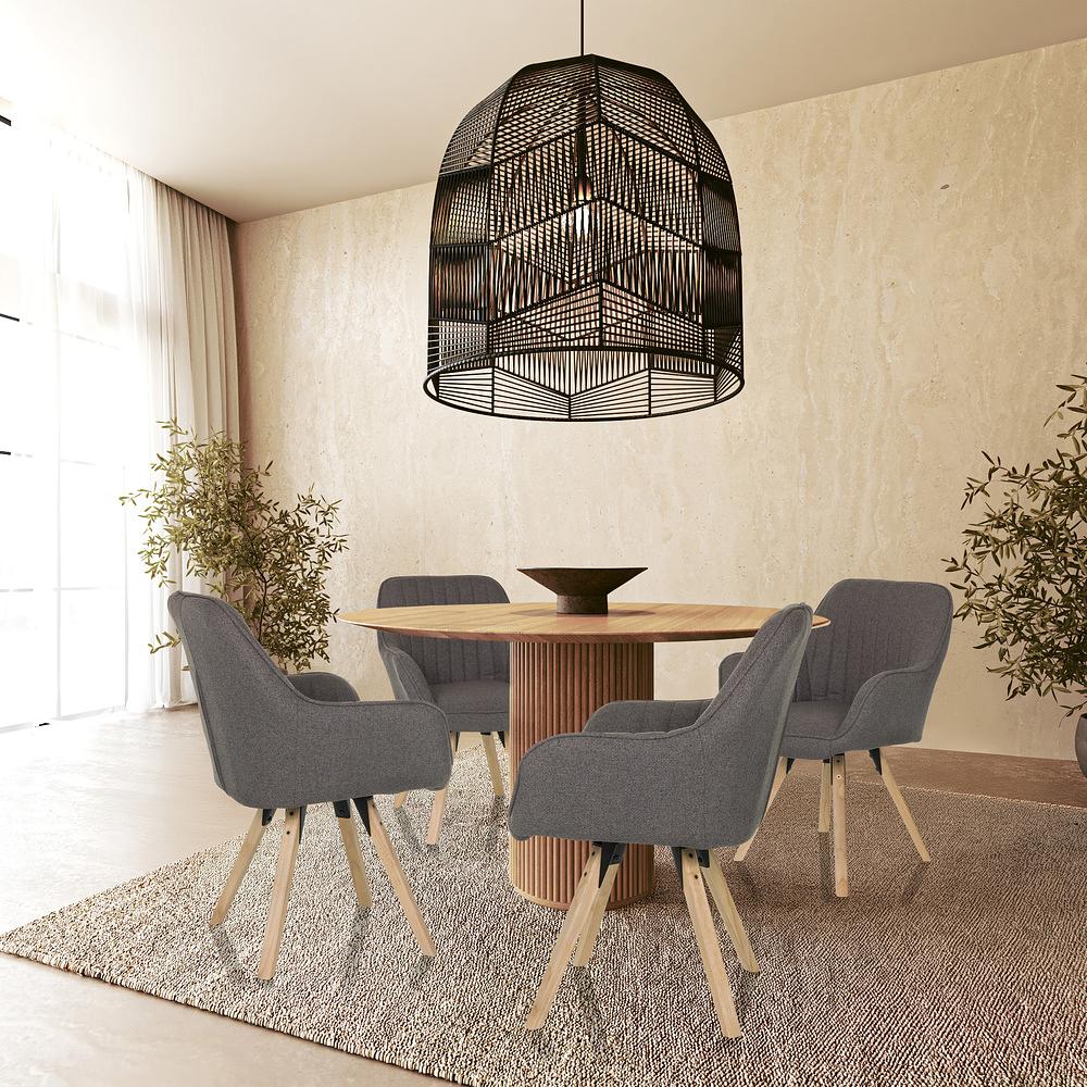 Scandi Soft Dining Chair Swivel Dark Grey 2