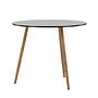Polar Dining table MDF Dark oak look/Black ø 90cm 3