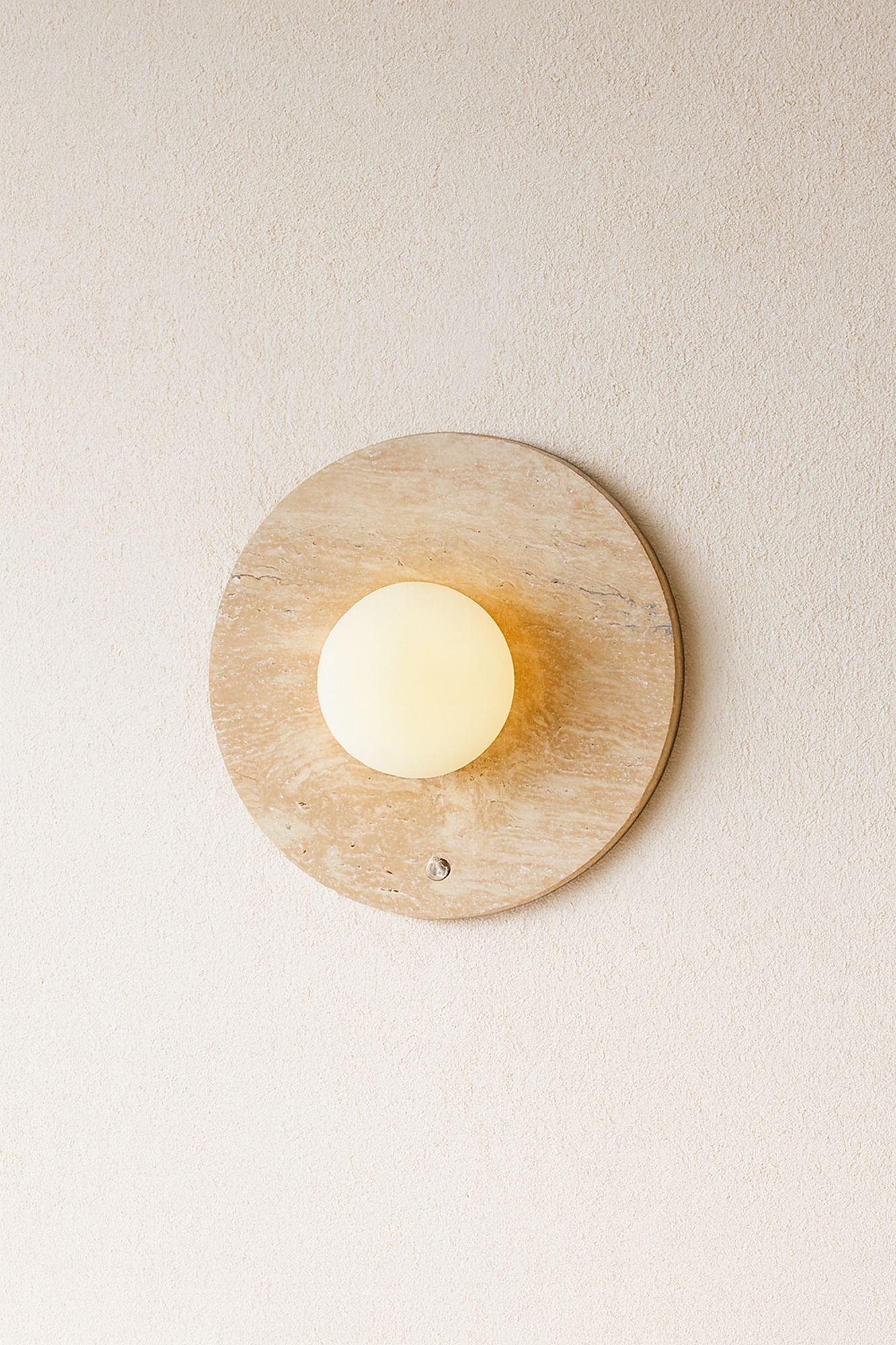 Tor-Nun-D Wandleuchte Travertin Creme 3