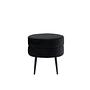 Pot Pouf Samt Schwarz Ø40cm 0