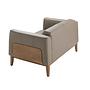 Sofa 2-Sitzer Leder Grau 3