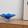 Cobalt-Flower bowl Blue 1970s 1