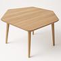 Hexagonaler Couchtisch hochwertiges Holz 75cmx75cm 0