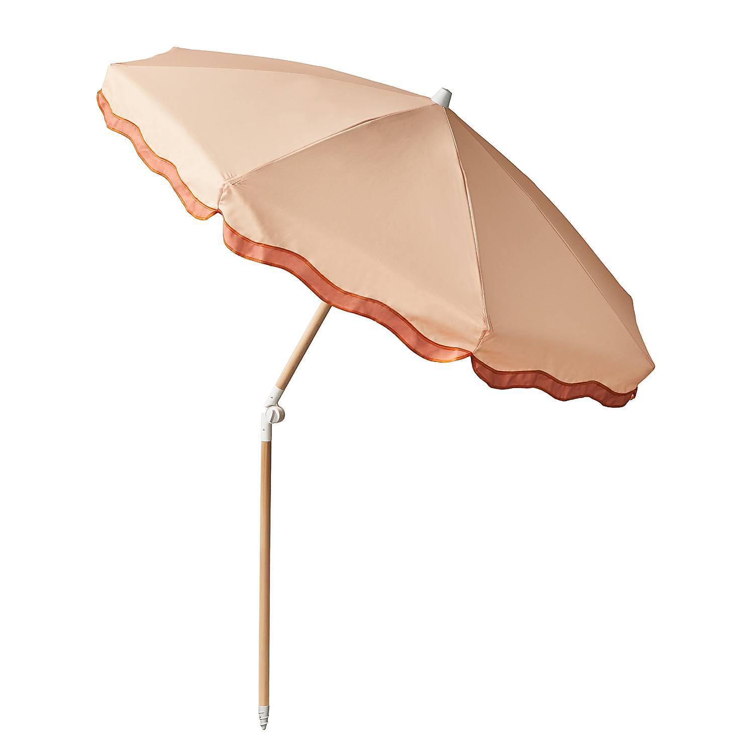 Sonnenschirm LA VACANZA Buchenholz  Baumwolle Apricot 1