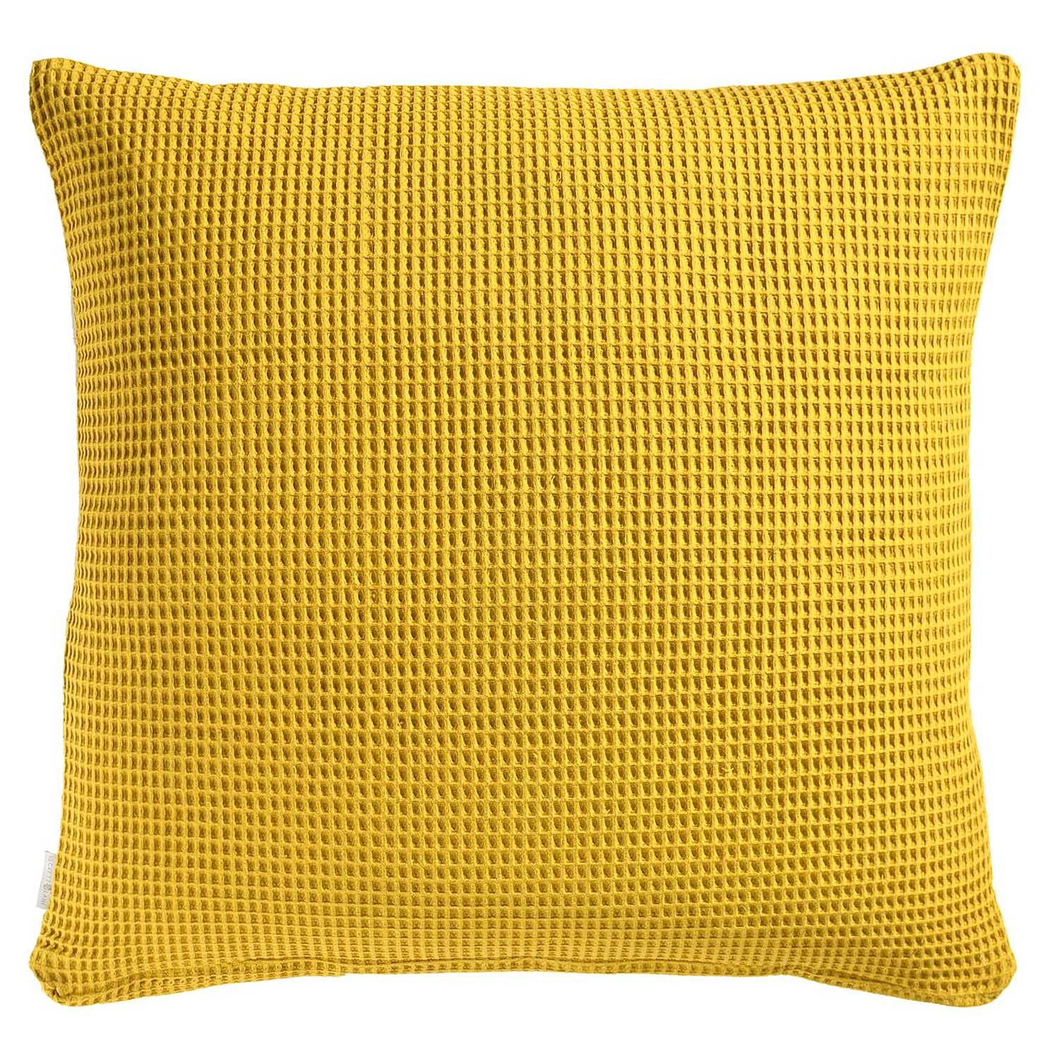Wafel II Pillowcase Cotton Curry Yellow 50 x 50 cm 0