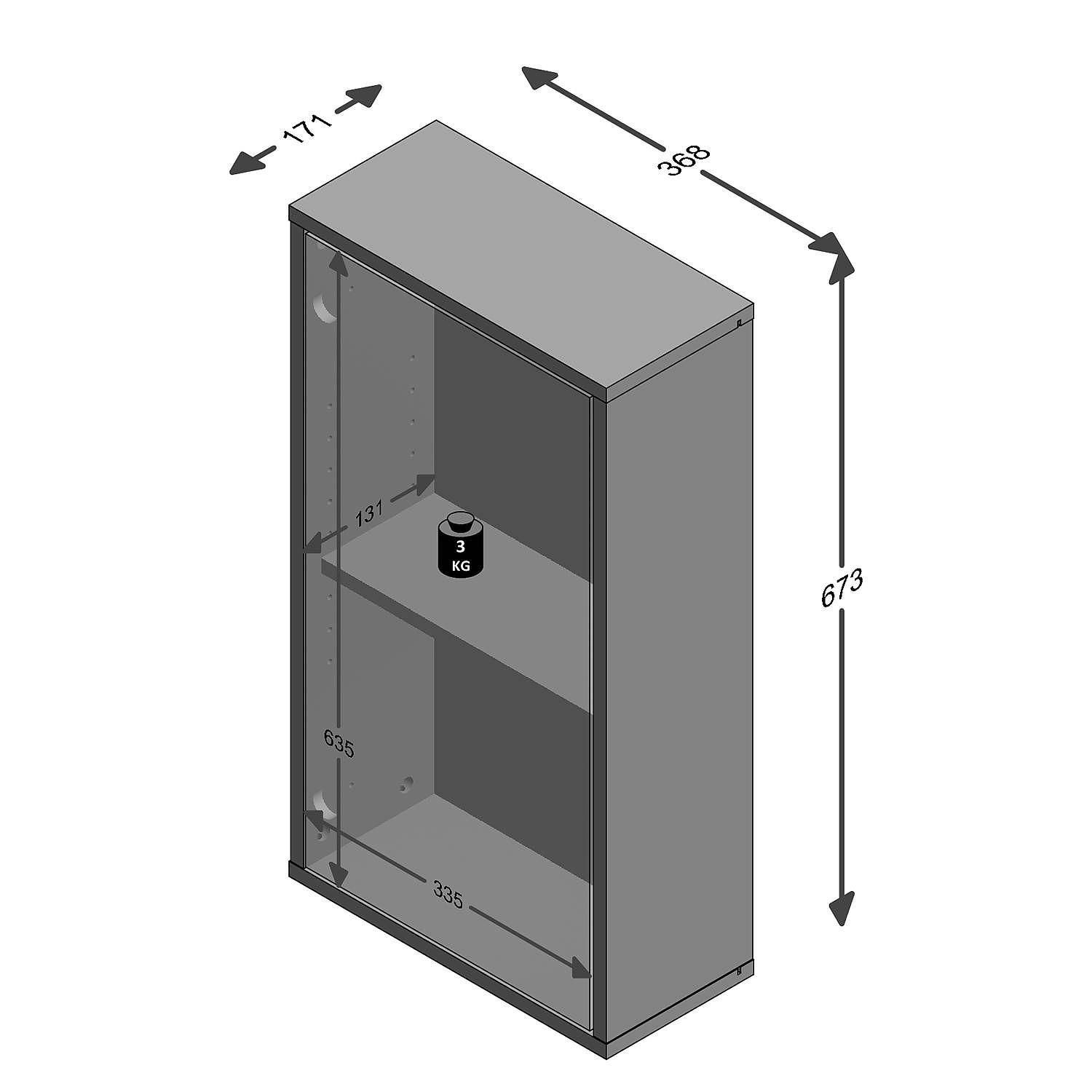 Hängeschrank Carrascal Weiß 3