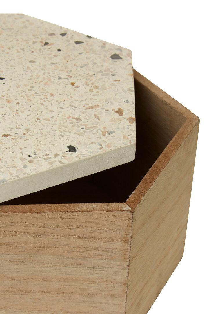 Mimo Großer Terrazzo-Schmuckkästchen mit Deckel Natur 7