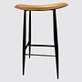 2x bar stools with synthetic leather seat 2