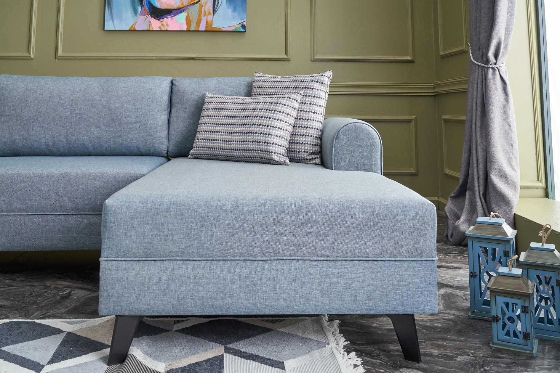 Belen Sofa Bed 4-Seater Blue 2