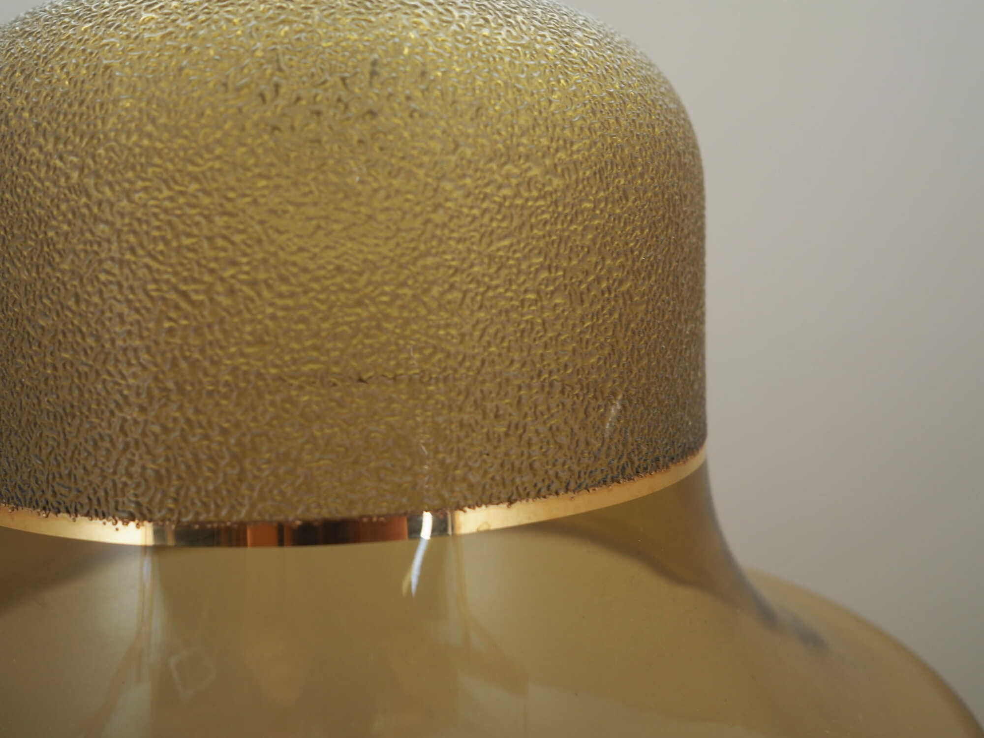 Pendant lamp glass metal gold 1960s 4