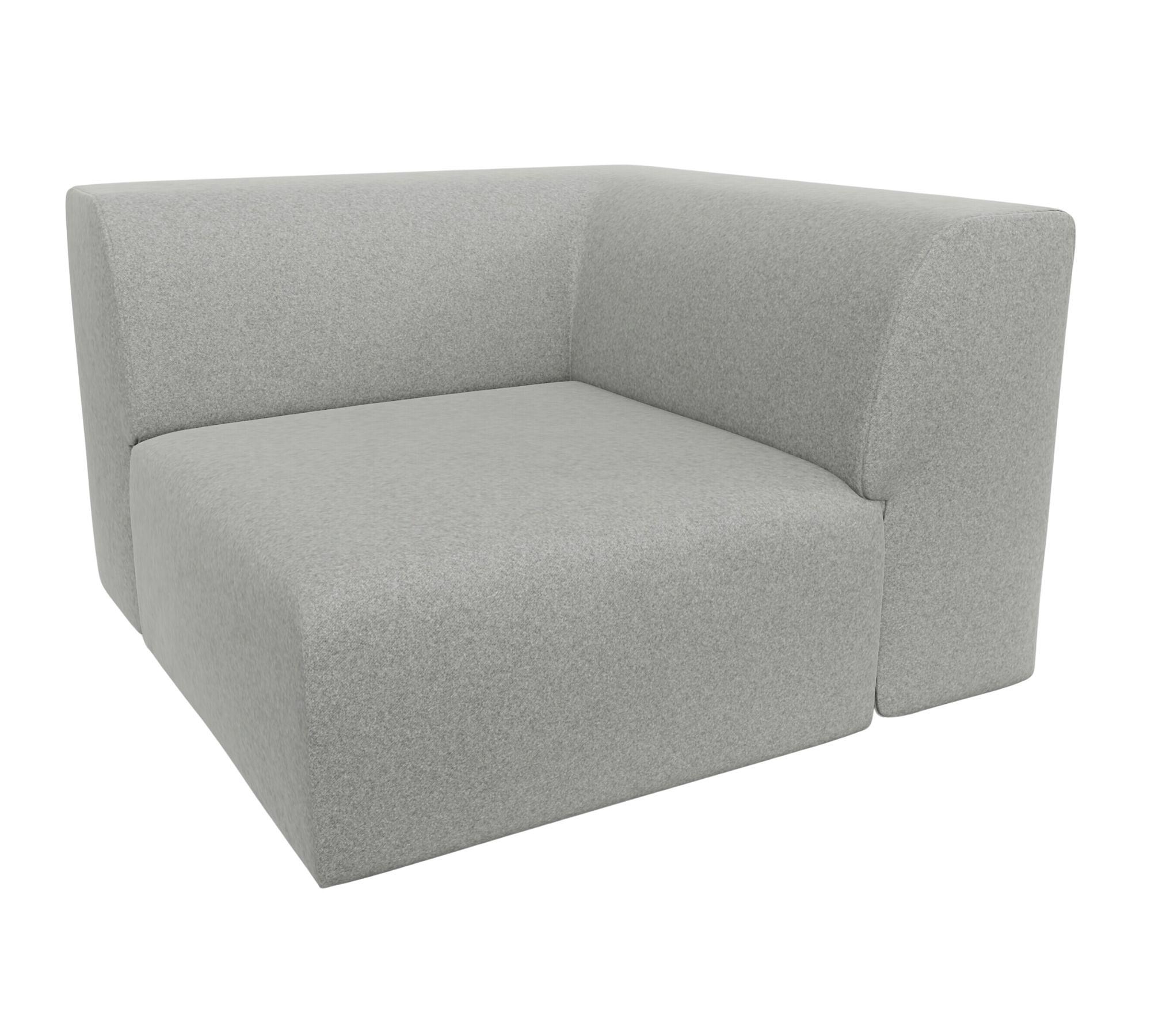 Pyllow Sofa 1-Sitzer Eckmodul Vegane Wolle Lichtgrau 0