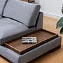 Tulip Ecksofa Links mit Hocker Dunkelgrau 3