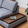 Tulip Corner Sofa Left with Ottoman Dark Grey 3
