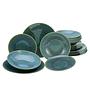 Sea Breeze 18-teiliges Tafelservice Steinzeug Grün 1