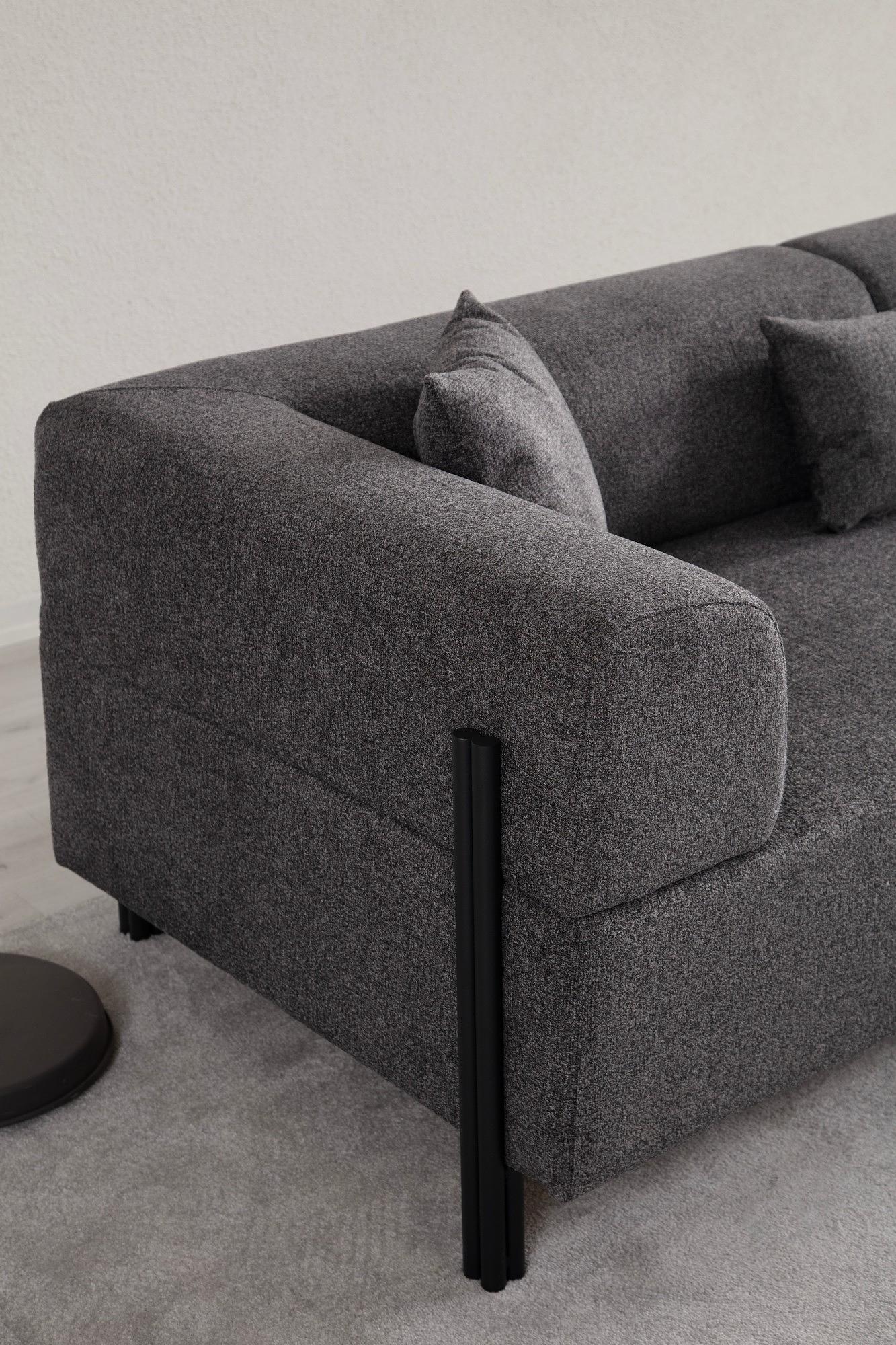 Gio 3-Sitzer Sofa Schwarzgrau 7