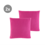 2x Kissenhülle aus Waffelpiqué 100% Baumwolle Pink 1