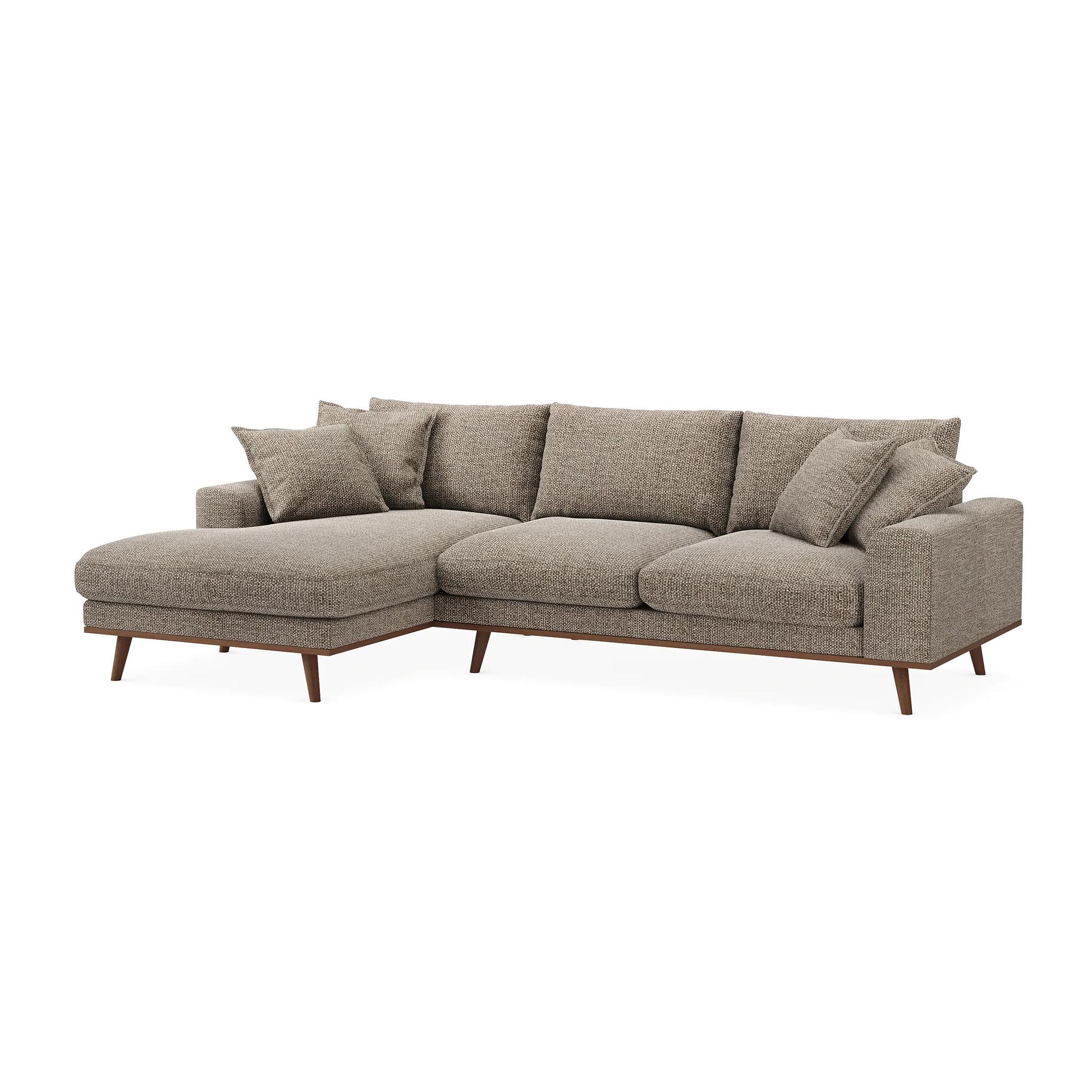 Ecksofa Harper 3-Sitzer Links Hellbraun 5