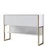 Luxe Sideboard Holz Gold Weiß 0