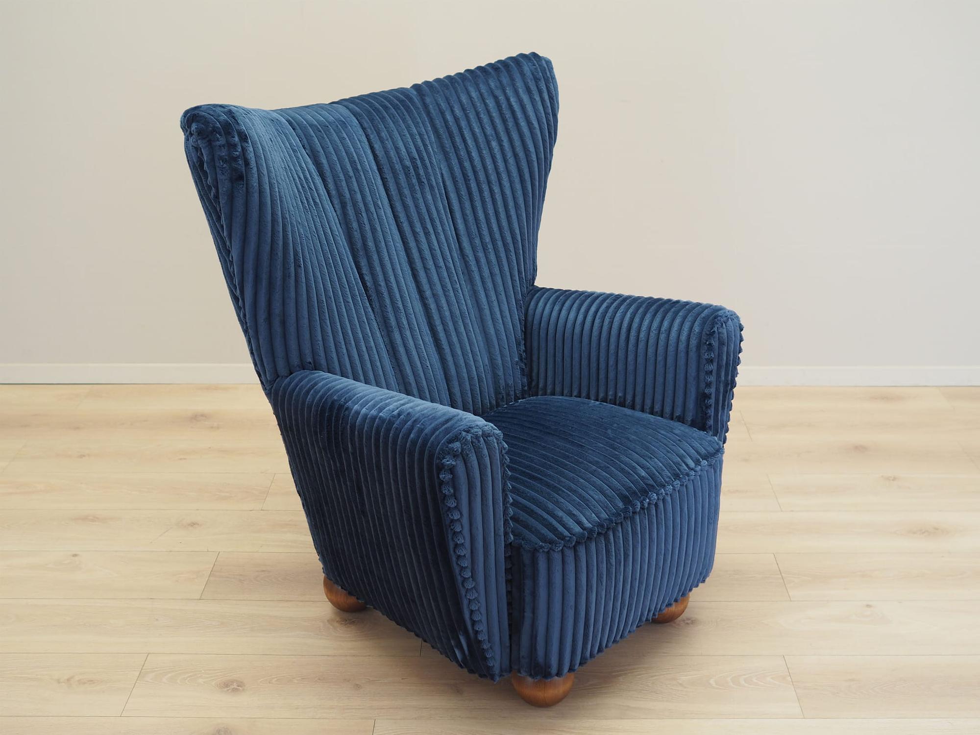 Armchair Velour Dark Blue 8