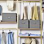 Storage box Rulls set of 3 mixed fabric grey 4