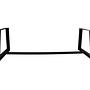 Tischgestell Trapez & Balken Metall Schwarz 1