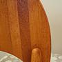 Teak wood chairs set of 4 Light brown 1960s 11