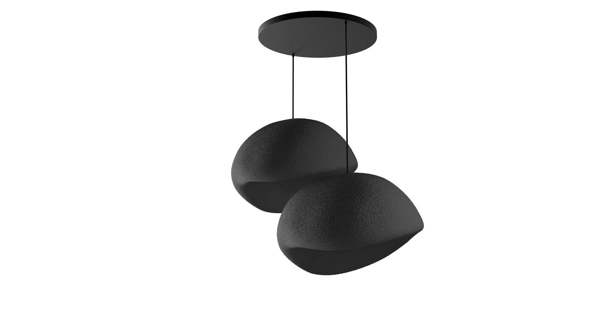 2-Flammig Wabi Sabi Driftgrains Pendelleuchte Schwarz 6