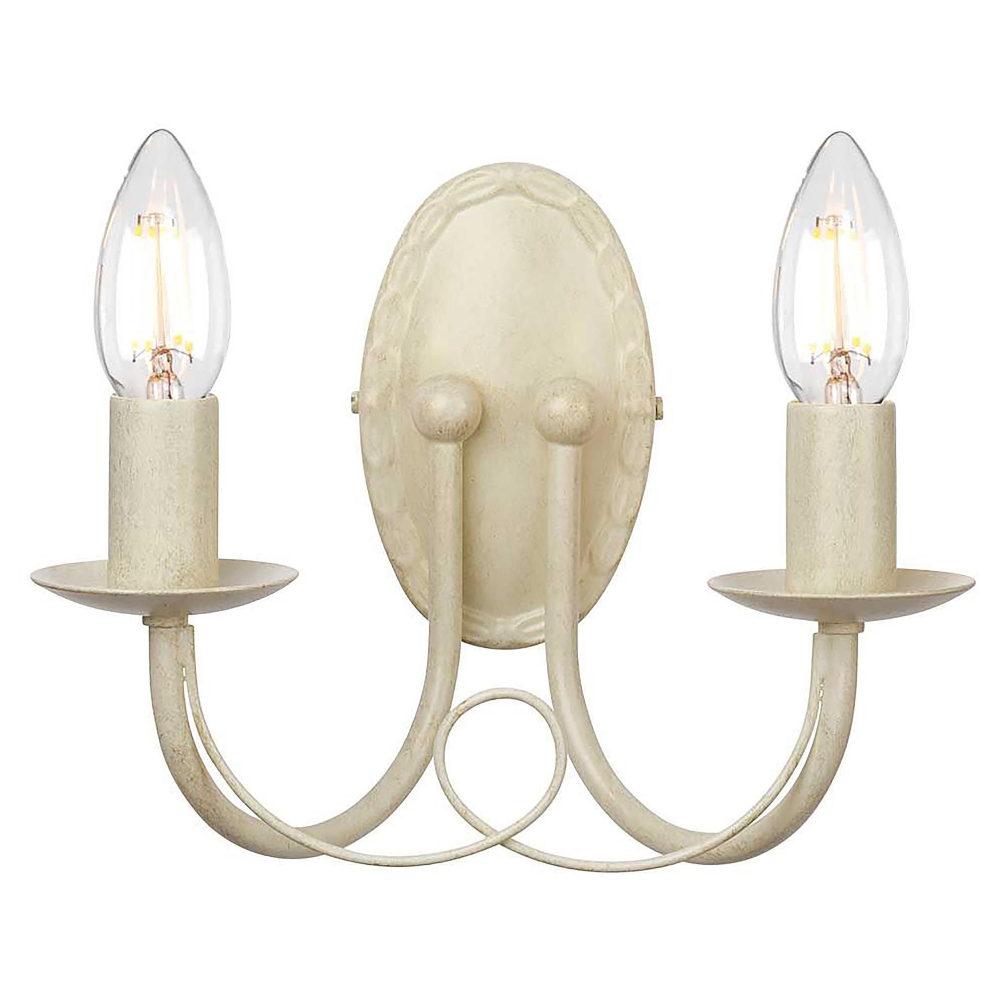 Wall Lamp Minster 2-Light Steel Beige 0