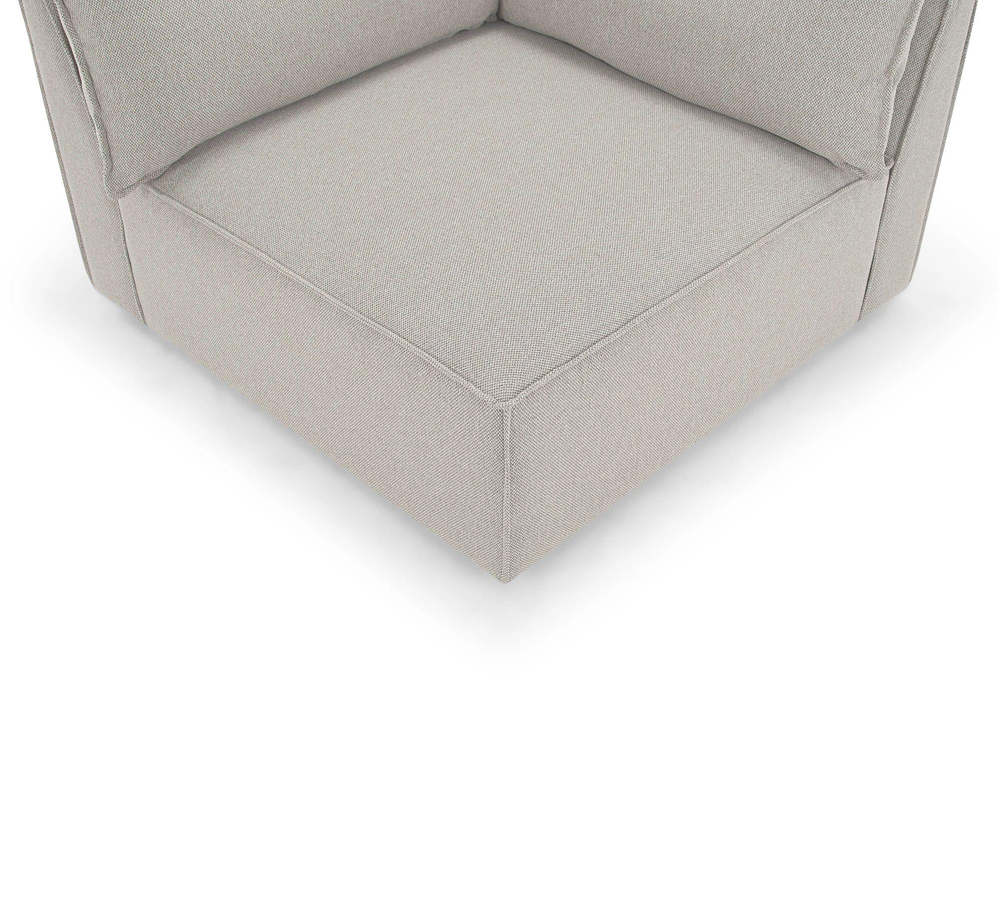 Daphne 1-Sitzer Eckmodul Links Agnes Brown 7