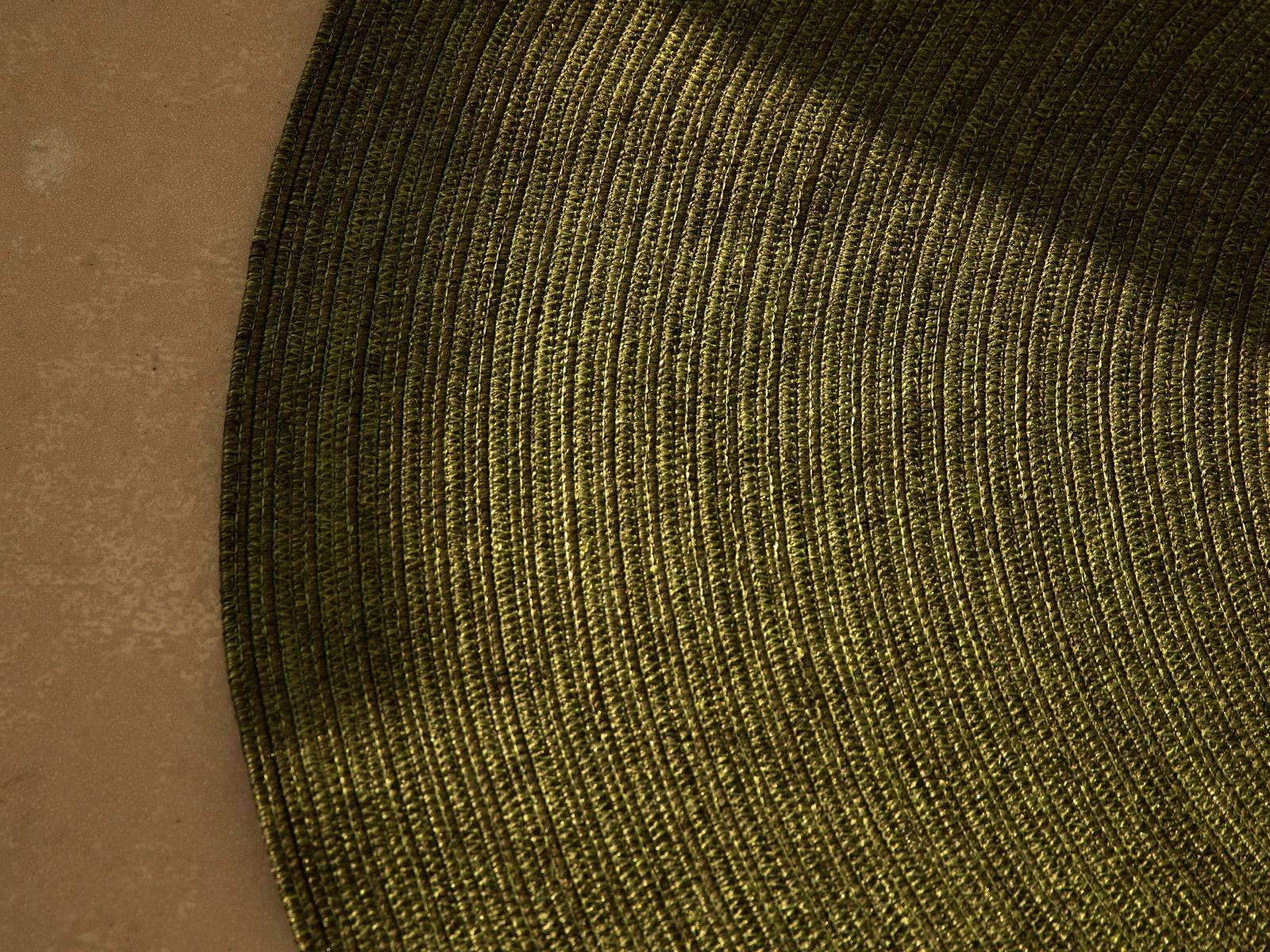 Creu Teppich Runder Synthetik Khaki Grün 200x200 cm 1