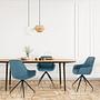 ELVERUM Dining chair Velvet Blue 3