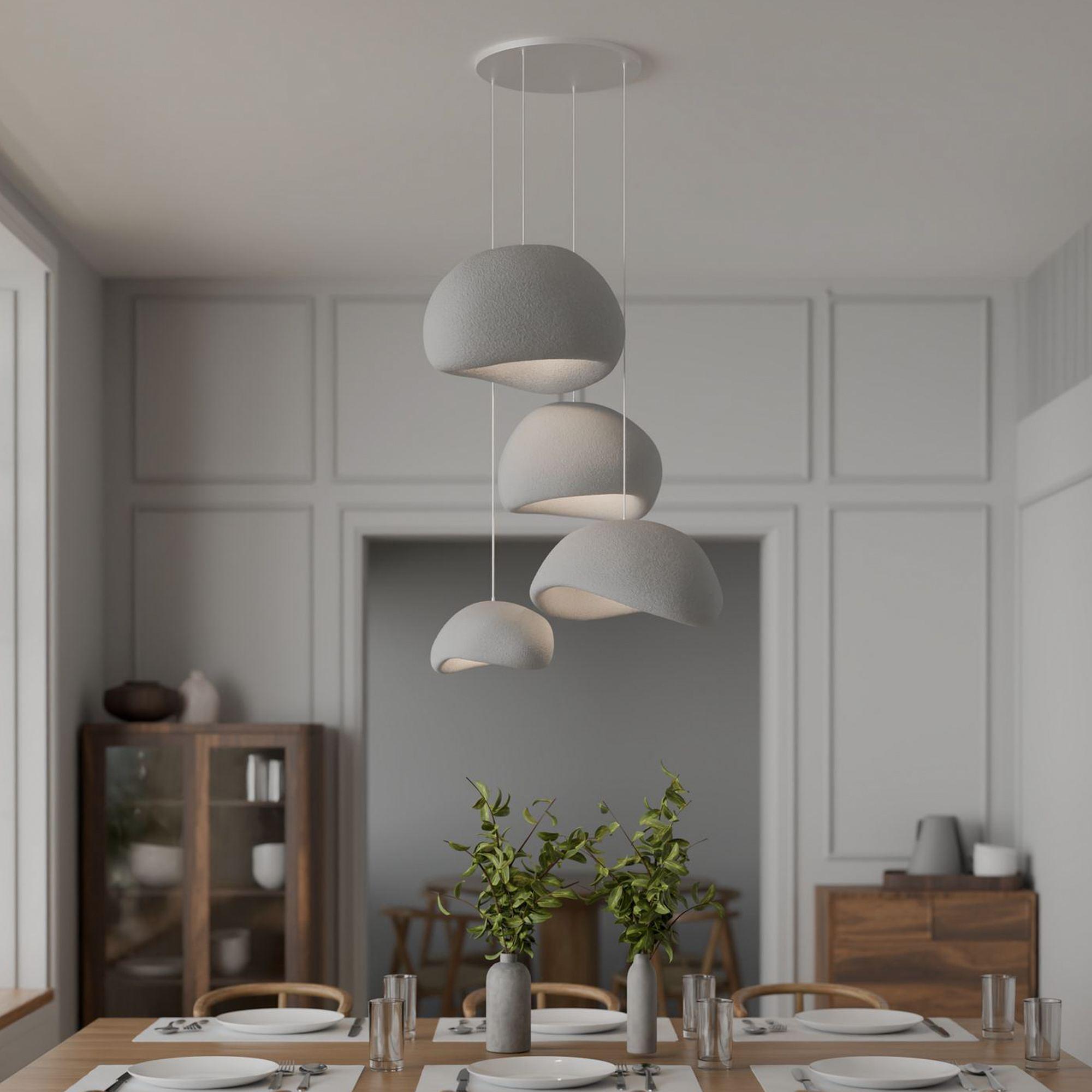 4-Flammig Wabi Sabi Sabi Glows Pendelleuchte Beton Grau 2