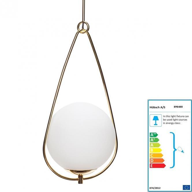Sphere Pendant Lamp White Gold 1