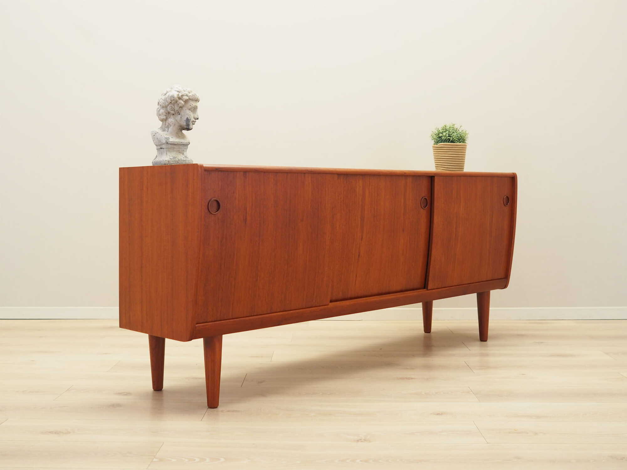 Vintage Sideboard Teakholz Braun 1970er Jahre 5