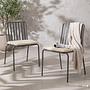 Garden Chair Kuna Set of 2 Steel Anthracite 1