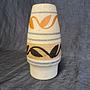 Vintage Vase Ceramic White Black 1
