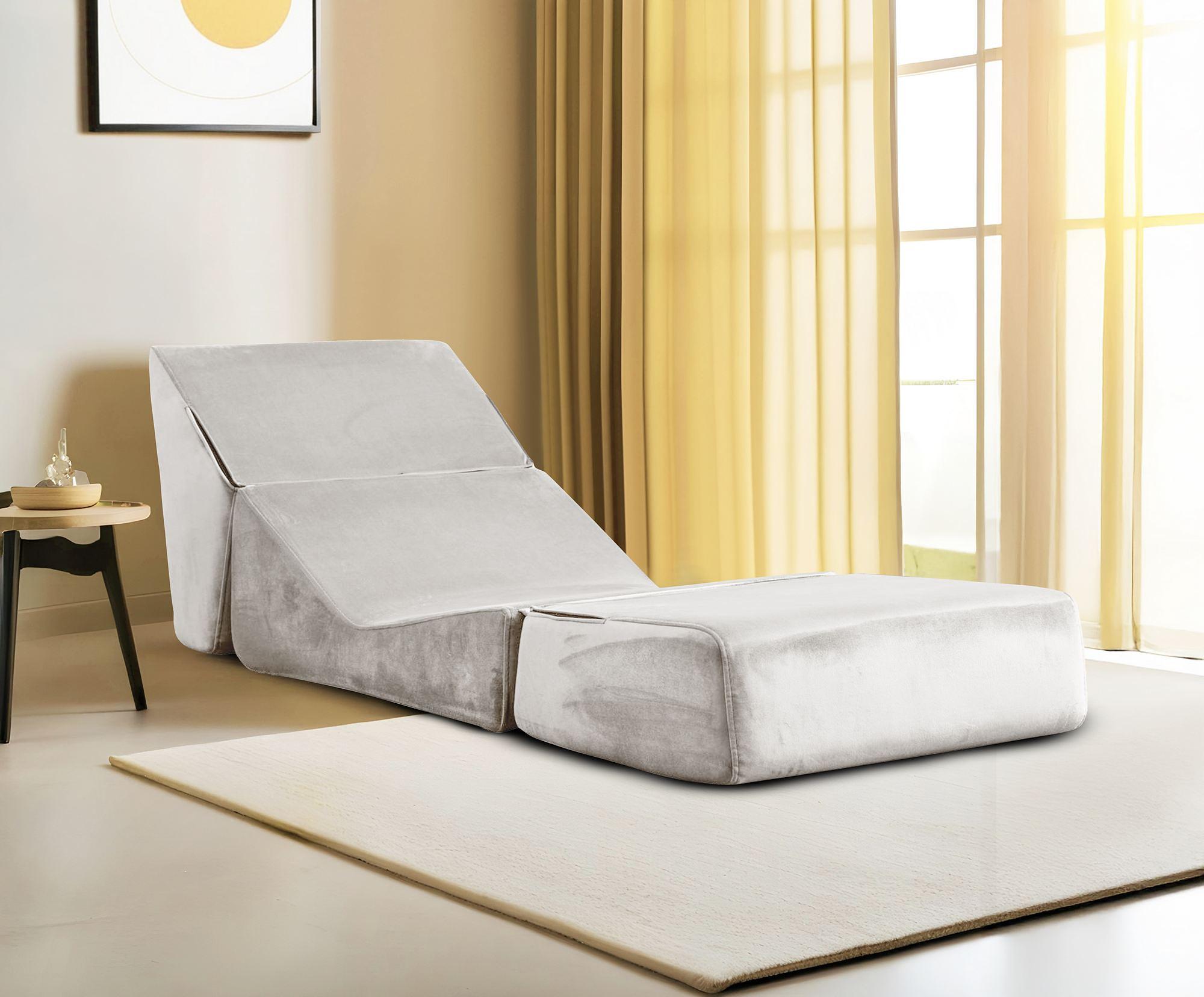 Origami Sessel Chaiselongue Umwandelbar Cream 2
