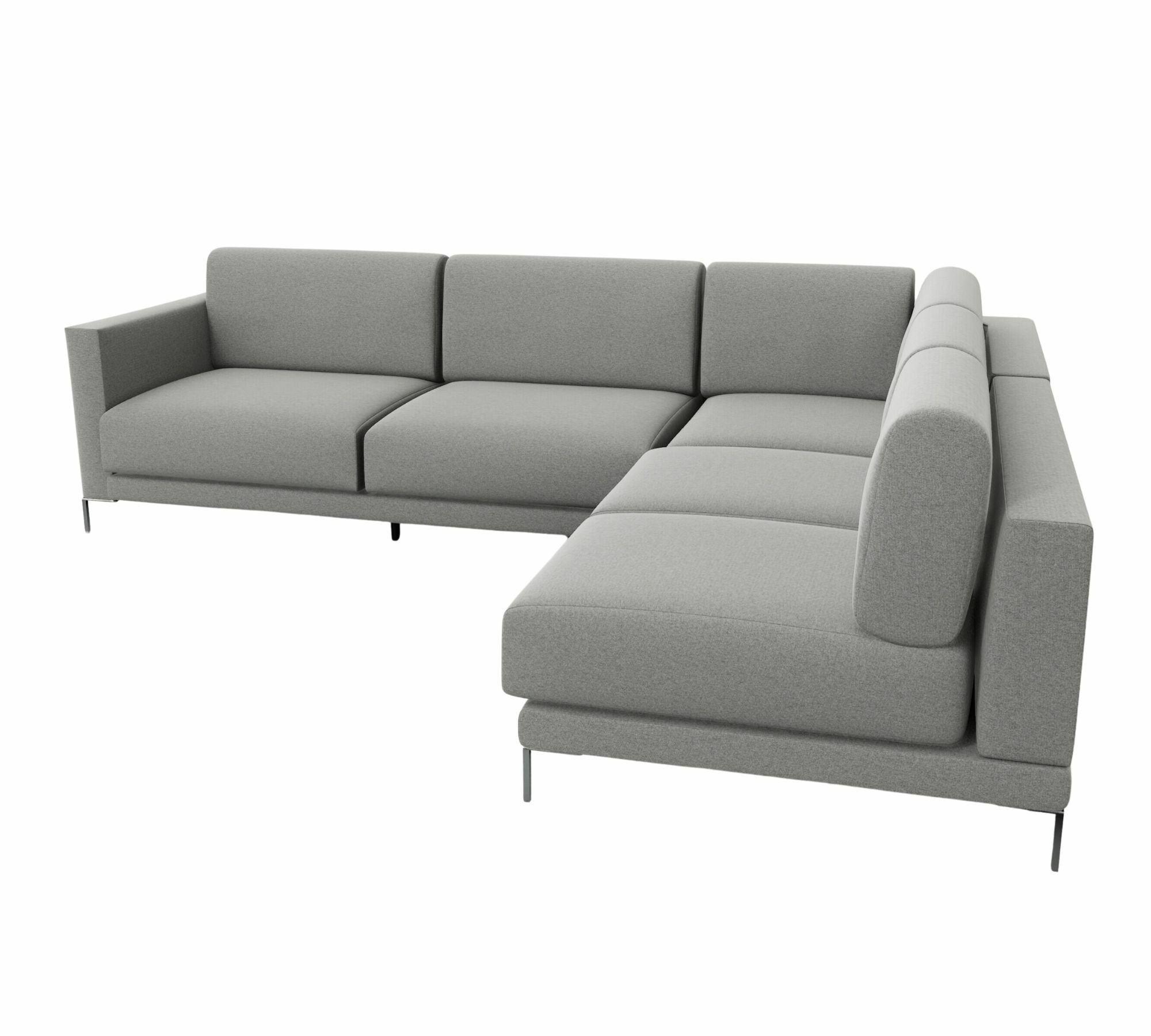 Tyme Ecksofa 4-Sitzer Feingewebe Schiefergrau 3