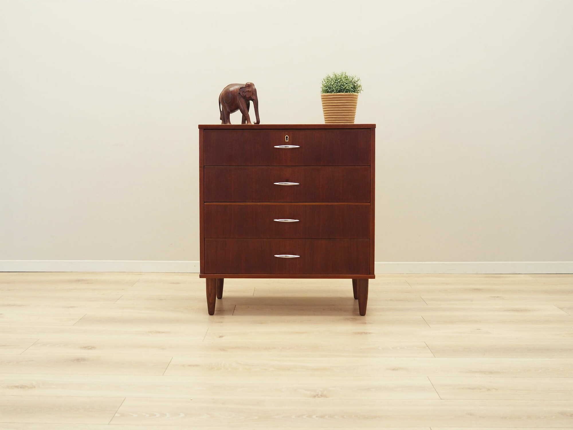 Vintage chest of drawers Teak brown 1970s 1